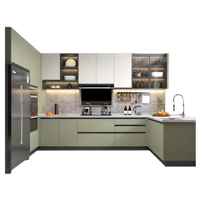 厨房装修抗菌橱柜石英石台面