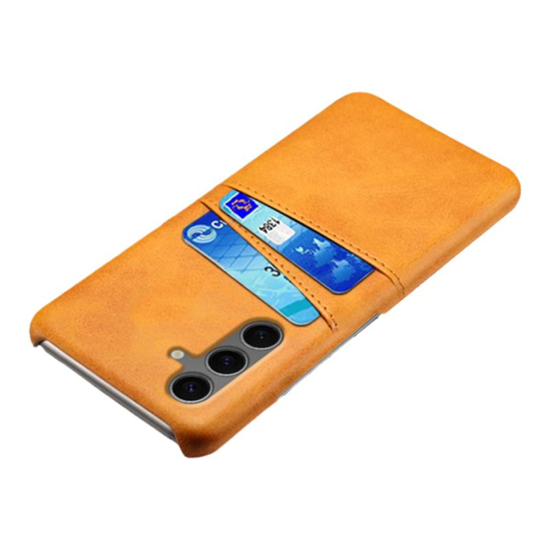 适用三星Galaxys24fe手机壳防摔保护皮套5g插卡新款皮质小众23防摔S24ULTRA轻薄M55商务F15半包硬壳A05S牛皮