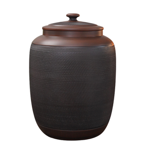 云南建水紫陶水缸家用储水用水桶茶道抽水净水桶大号陶瓷泡茶中式