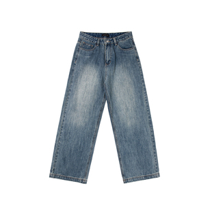 CountryMoment【男女同款】美式复古水洗宽松直筒牛仔裤休闲长裤