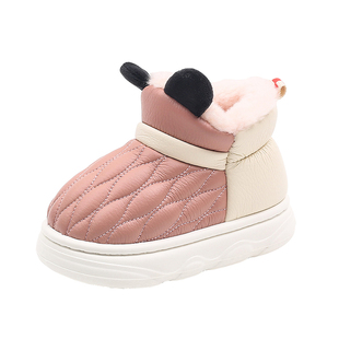 东北雪地靴冬季女宝宝户外加绒加厚面包鞋男大童高帮亲子棉鞋情侣