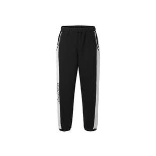 threetimes2026春秋男女情侣款美式运动休闲束脚卫裤撞色拼接裤子