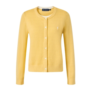 【含绵羊毛】POLOWALK女式长袖针织衫2026春季新品假两件针织开衫