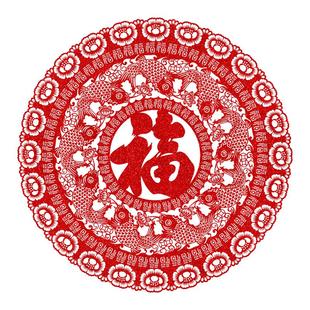 2026马年窗贴新年画春节装饰植绒布剪纸大窗花玻璃贴植绒福字贴纸