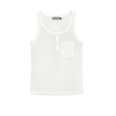 TRENDYWU 新式复古“欧亚”螺纹亨利领棉纱弹力两色叠穿性感背心