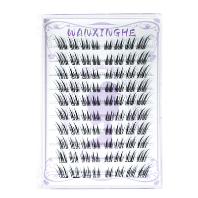 玉面狐狸假睫毛自然淡妆上镜款免胶免卸漫画斜飞款新手分段式柔软