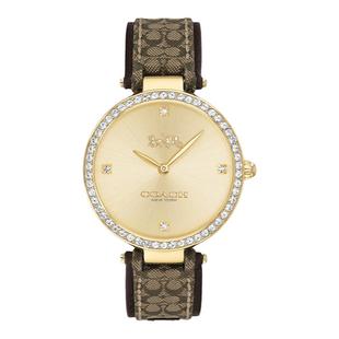 【罗一舟推荐】COACH/蔻驰PARK老花日晖纹石英手表女表情人节礼物