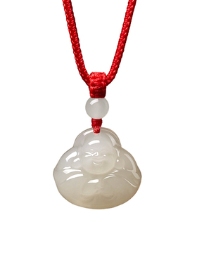 【笑口常开】抱抱佛和田玉吊坠
