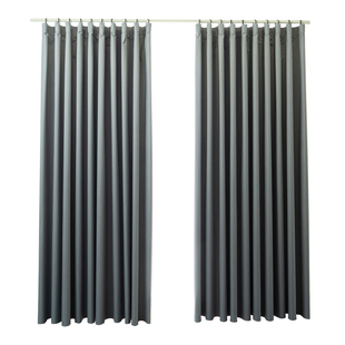 窗帘免打孔安装全遮光布2025新款遮阳帘子小窗户短简易魔术贴窗帘