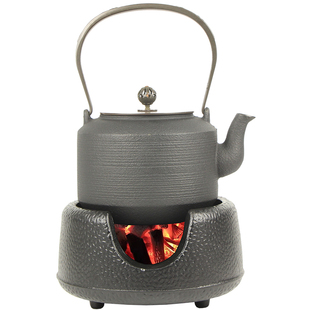 围炉煮茶铸铁炭炉伍德炉铁壶套装酒精炉日式烤炉户外家用木炭火炉