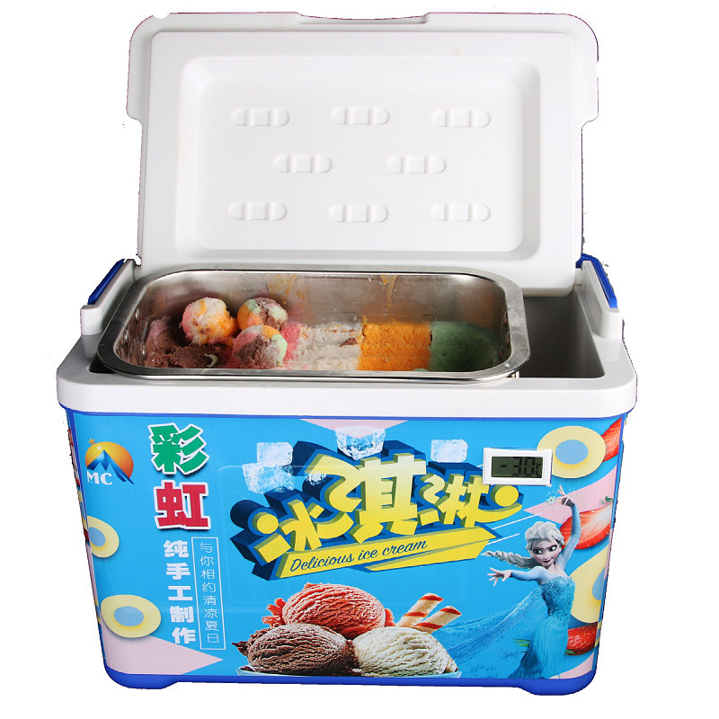 七彩手工冰淇淋隔色盆网红彩虹
