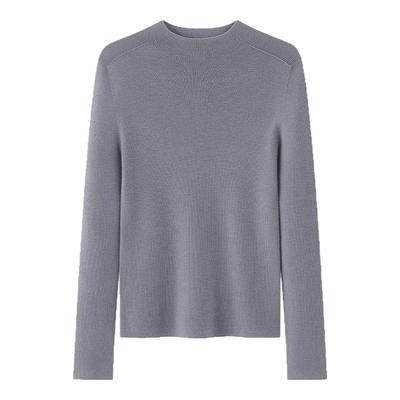 显瘦纯羊毛无缝一体半高领针织衫