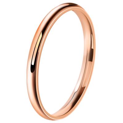 韩版素圈钛钢戒指轻奢时尚