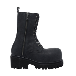 BALENCIAGA 巴黎世家男士stomper真皮做旧中筒靴25秋冬意大利代购