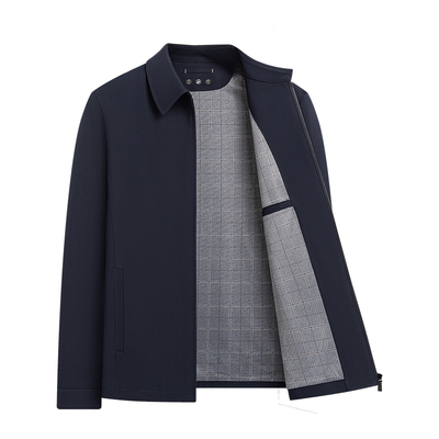 皮尔卡丹新款翻领行政夹克