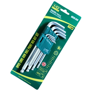 豪工9件内六角扳手套装公制英制内六方扳手1.5-10mm 1/16-3/8英寸