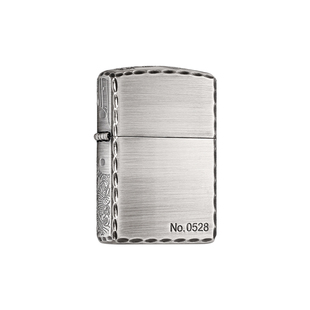 Zippo打火机渔舟侧影官方正品银盔甲浮雕防风煤油送男友生日礼物