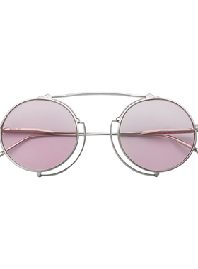 日本MATSUDA浅色超轻圆框太阳镜