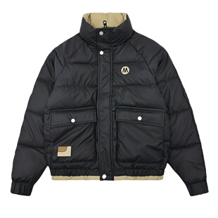 潮牌痞帅工装外套男冬装立领潮流休闲羽绒棉服新款男士冬季棉袄子