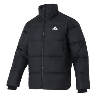 阿迪达斯羽绒服男装2026春季新款保暖防风立领夹克加厚外套KF8760