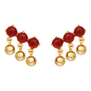 ARSIS新年系列鸿运红豆耳排耳钉红色本命年耳饰耳环高级礼物