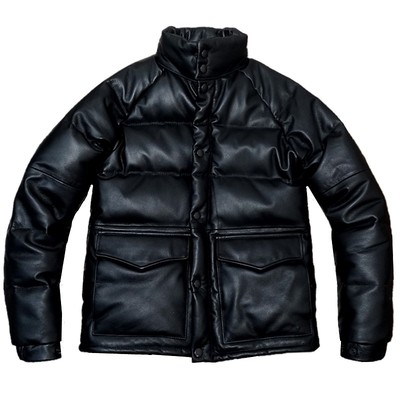 真皮羽绒面包服日系木村