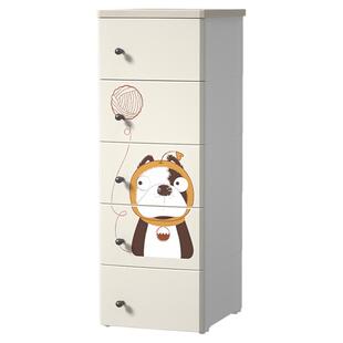 绣川叮当狗夹缝收纳柜卡通抽屉储物柜客厅墙边窄柜卧室衣柜床边柜