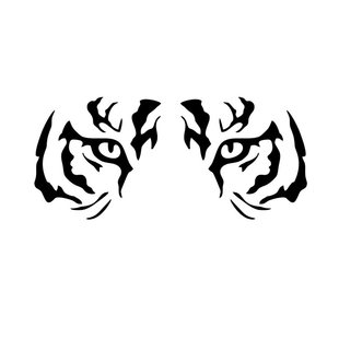 汽车反光虎图腾引擎盖划痕装饰贴纸机头盖贴画车盖贴纸老虎头车贴