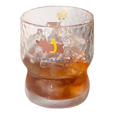 高颜值可爱小狗玻璃冰美式咖啡杯