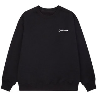 COURTMAN野球帝 经典Logo圆领卫衣秋冬加绒加厚男女休闲运动上衣