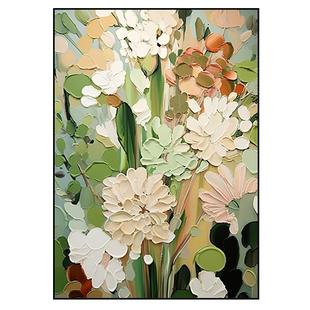 绿色清新桌面摆画抽象餐厅壁画象肌理北欧风客厅沙发背景墙装饰画