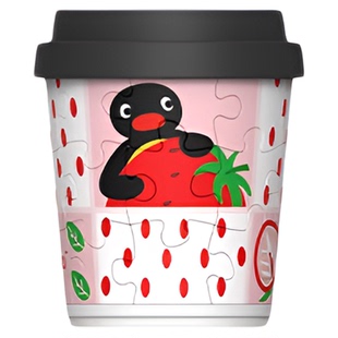 3D-JP企鹅Pingu盲盒迷你随行杯拼图3d立体摆件 下午茶时光CU1007