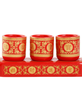 供佛水杯陶瓷净水杯莲花佛前供杯