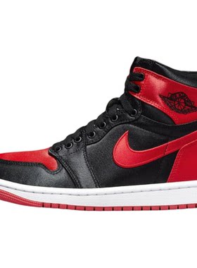 AJ1黑红丝绸高帮复古篮球鞋男