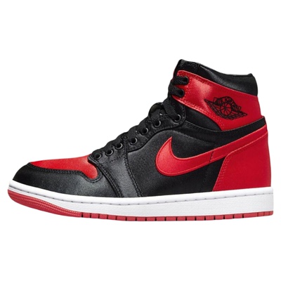 AJ1黑红丝绸高帮复古篮球鞋男