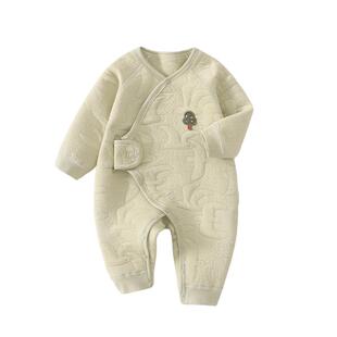 新生婴儿衣服秋季夹棉连体衣初生宝宝秋装男宝秋冬保暖59码女a类2