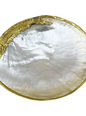 贝壳水果碟珍珠蚌壳贝壳工艺品