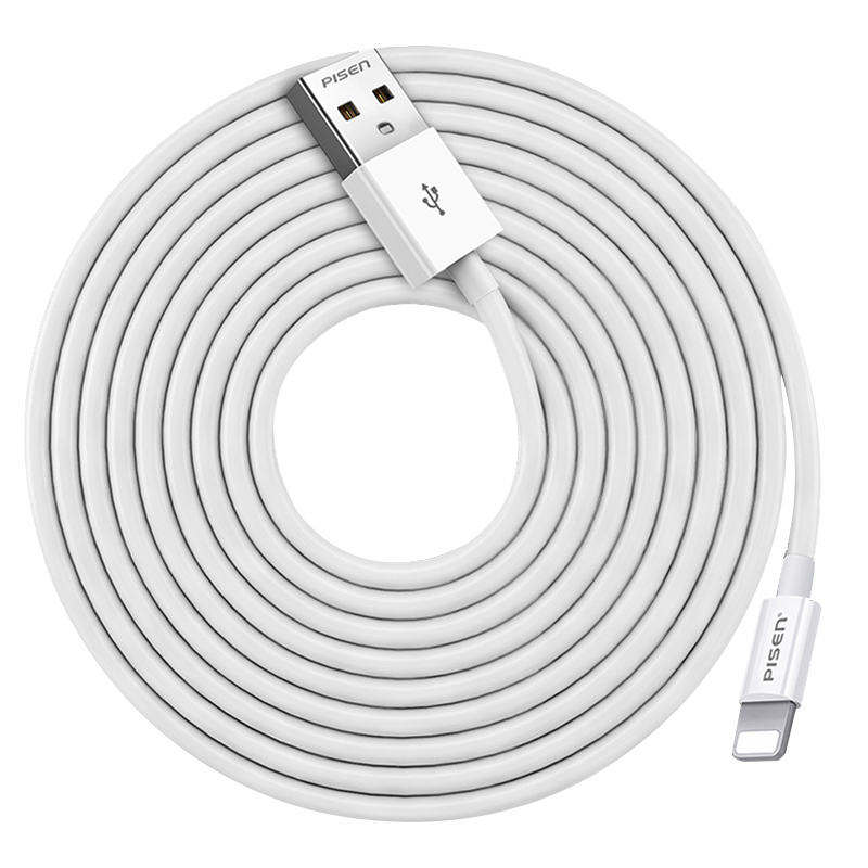 品胜适用苹果数据线加长3米6S充电器7plus快充X手机充电线3m加粗5三米14/13/12/11/xsmax/15/16/17/18冲电线