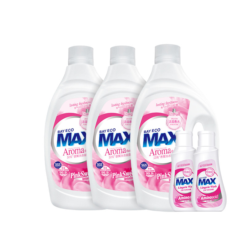 Max贝纯洗衣液香氛持久留香除菌家用整箱香薰凝露酵素洁净