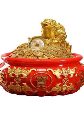 佰彩集循环流水装饰摆件聚宝盆