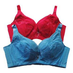 全罩杯薄款显小上托美背收副乳聚拢调整型文胸 无钢圈内衣女D E杯