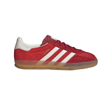adidas阿迪达斯三叶草T头鞋秋女GAZELLE红色德训板鞋 IE1051