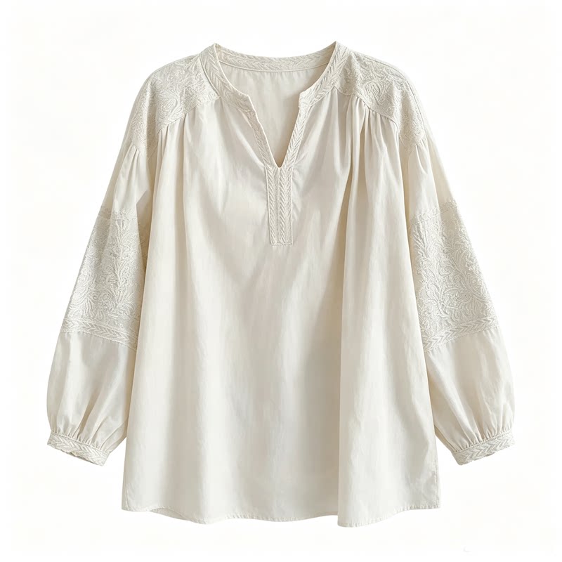 春季哺乳衣外出喂奶薄款七分袖V哺乳衣/月子服
