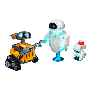 适用于乐高遥控马达动力组迪士尼43279瓦力和伊娃机器人积木灯光