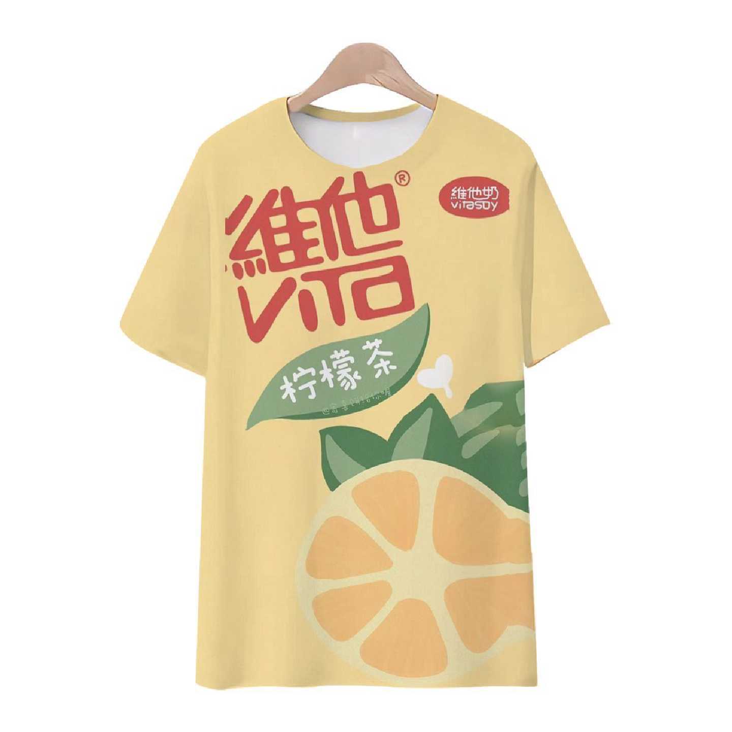 热销爆款短袖 维他奶AD钙雪碧饮料系列T恤个性潮流百搭休闲短袖