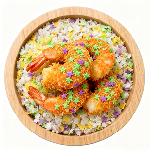 多彩星星面包糠五彩家用油炸儿童香蕉南瓜饼炸鸡排翅裹粉面包屑脆