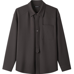 gxg.jeans男装  不规则门襟设计简约休闲衬衫外套男 春秋热销