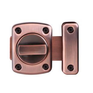 锌合金免打孔旋转插销门扣门栓房间门卫生间门门锁内开门锁扣搭扣