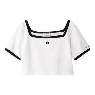 LILY BROWN秋冬款 MARY QUANT方领学院风短款T恤LWCT244123