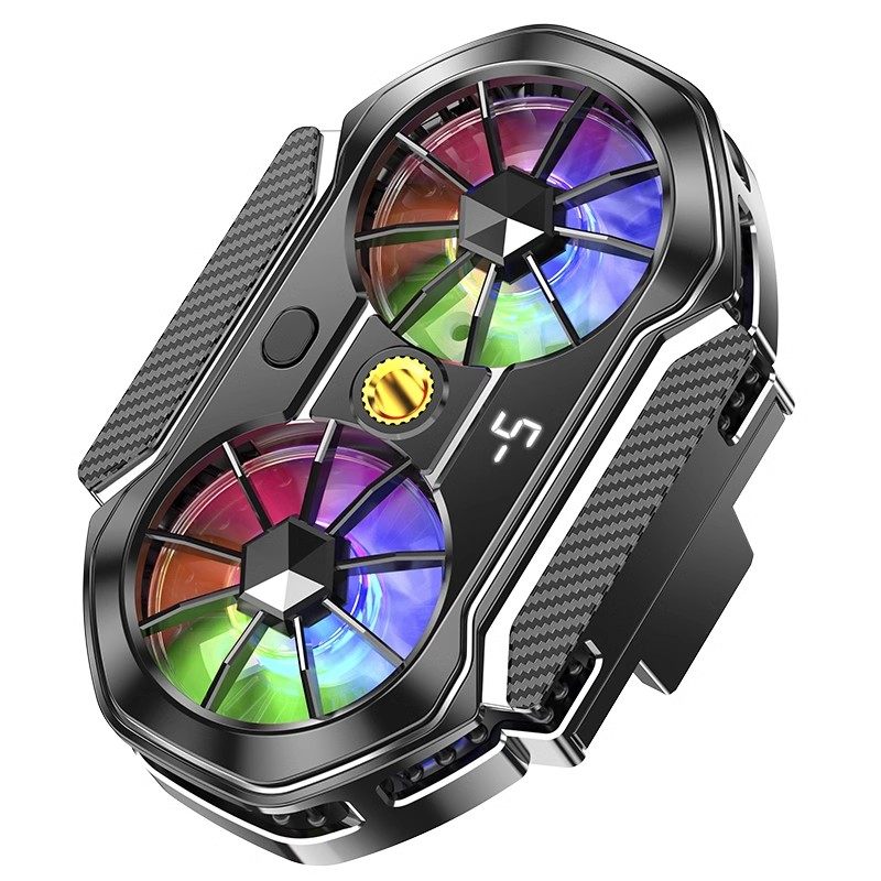 手机散热器双核半导体制冷降温神器主播打游戏电竞背夹式一体带支架静音风扇充电适用于黑鲨苹果小米